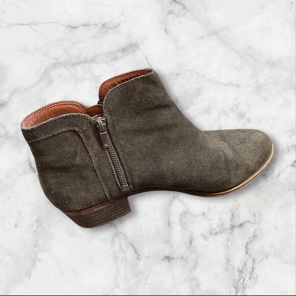 Lucky Brand Women's Suede Booties size 10 Zip up Short Low heel boots - Picture 5 of 9